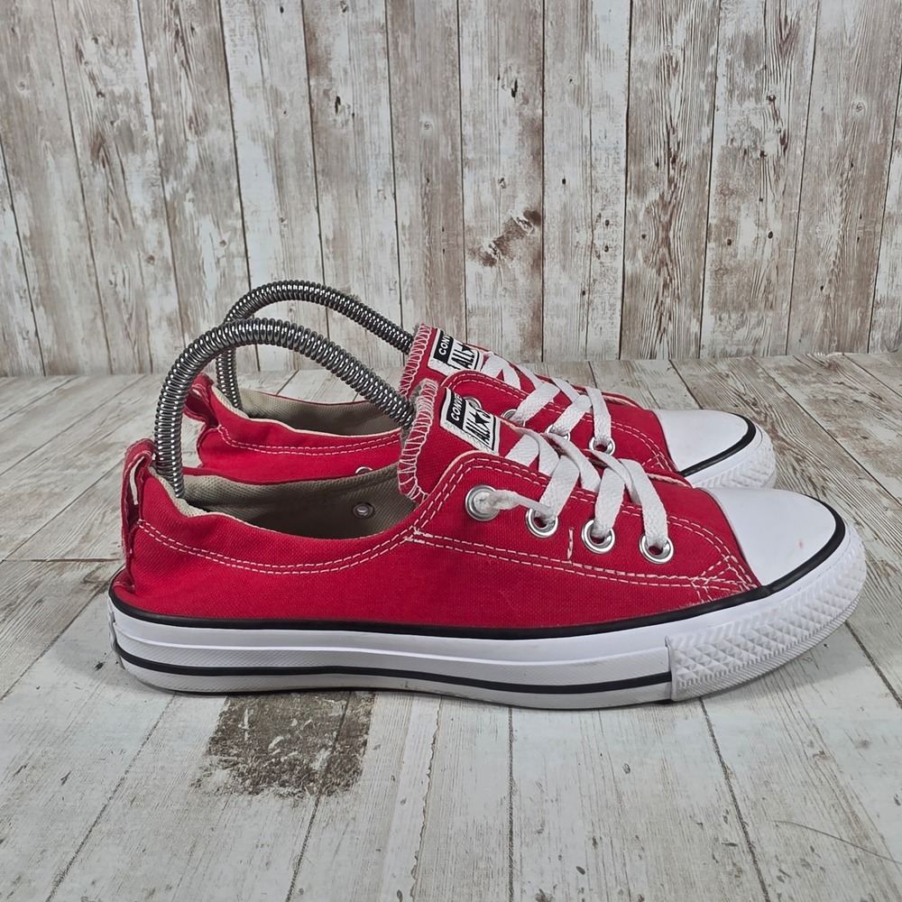 Converse Chuck Taylor All Star Shoreline Red Slip On Sneakers Women Low Top